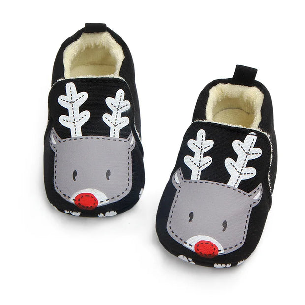 Cartoon Fox Baby Girls Winter Warm First Walkers Cotton Children Home Shoes Kids Toddler Slippers Baby First Walkers Moccasins