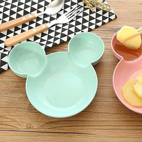 Cartoon Baby Feeding Bowl Tableware Plate For Kids Children Infant Dish Training Dinnerware Cute Dishes Tray